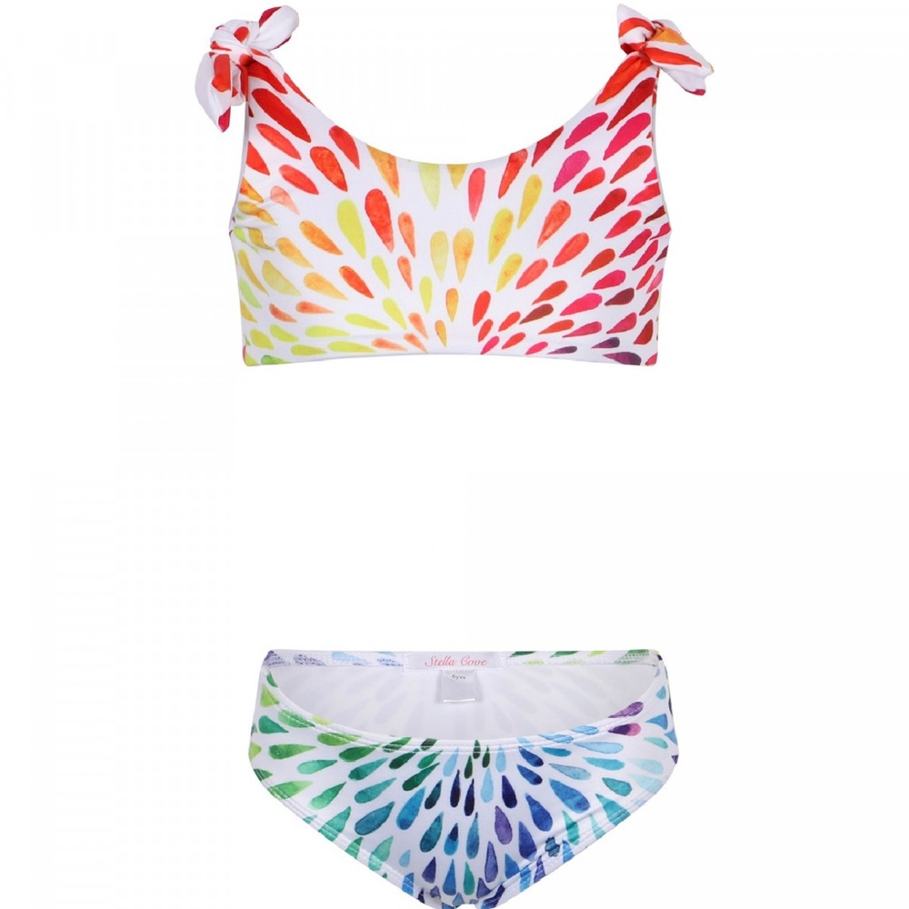 *BNWT* Stella Cove Bikini! Stunning Happy Rainbow Splash Size 10